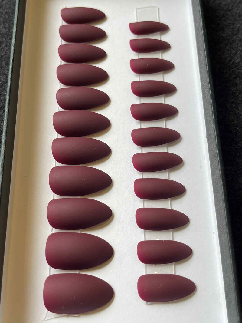 Burgundy - Matte Almond